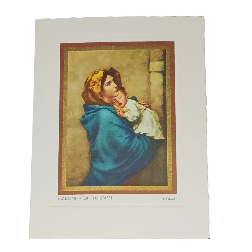 VTG Madonna Of The Street Small Notecards With Envelopes By Alfred Mainzer 4.25"